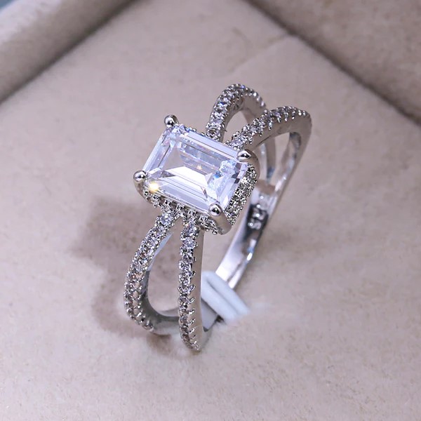 Round Moissanite Diamond Sterling Silver Stud Halo Diamond Earring